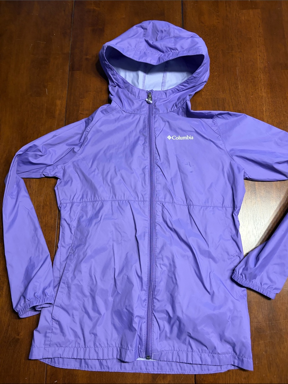Columbia Kids Purple Hooded Raincoat